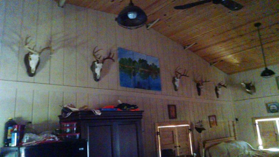 More trophies in bunkhouse. 